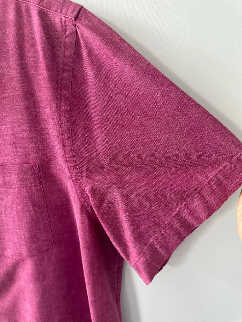 Banana Republic Pink Large 'Untucked Fit' Men's Short Sleeve Shirt 100% Cotton